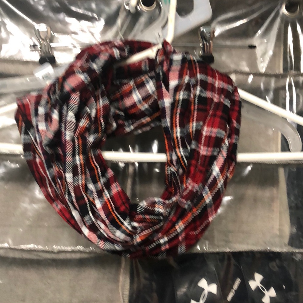 Red plaid scarf